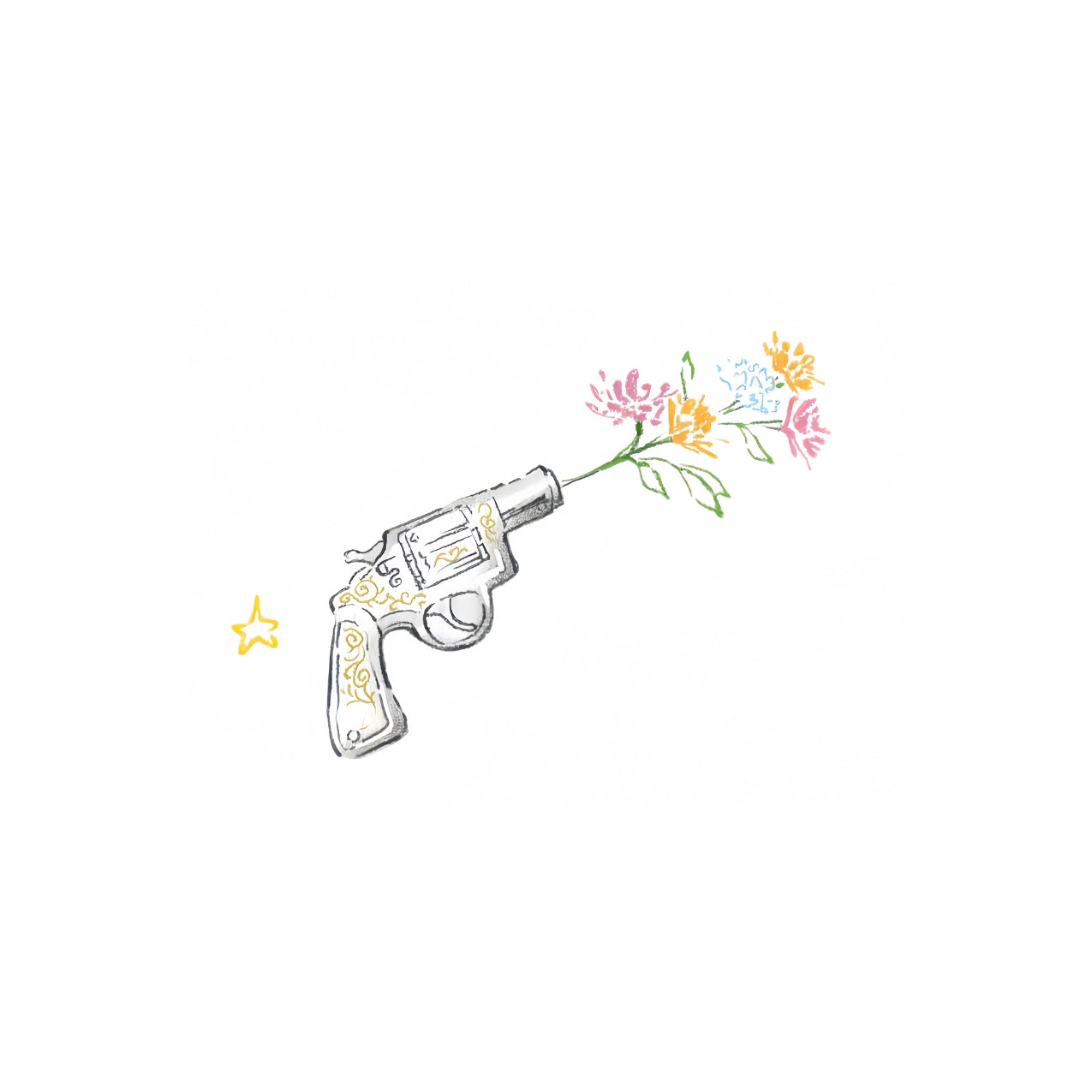 Floral gun shot
