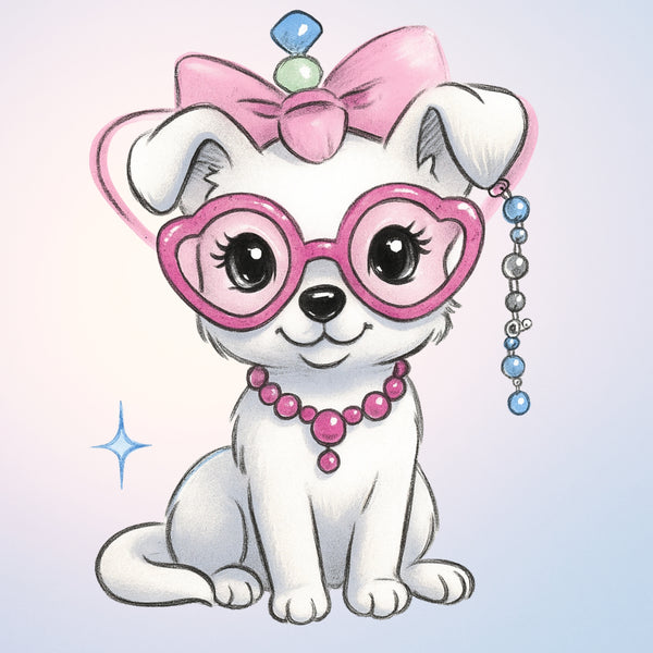 Pink Bow Pup
