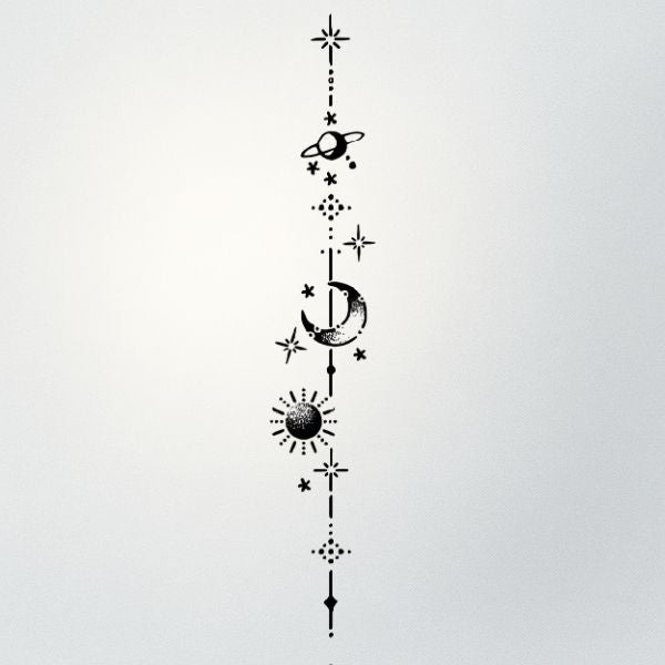 Spine moon star